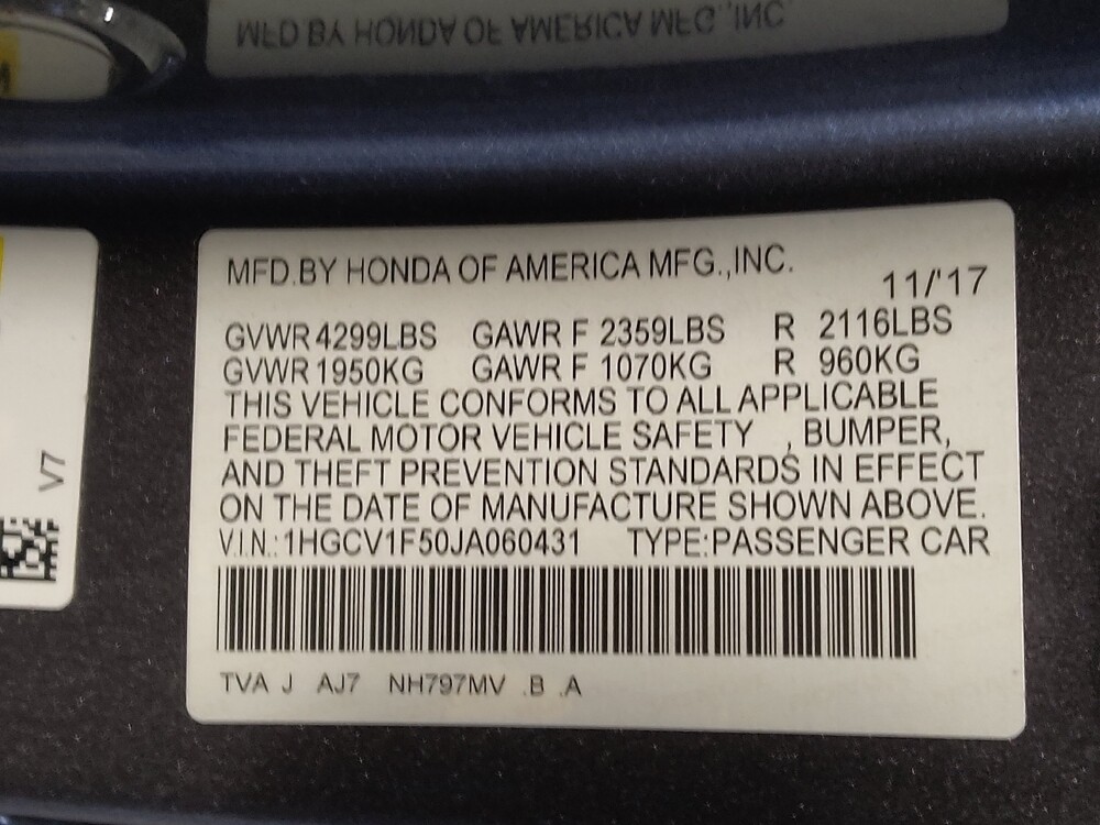 2018 Honda Accord in Jacksonville, FL 32210 - 18080903 33