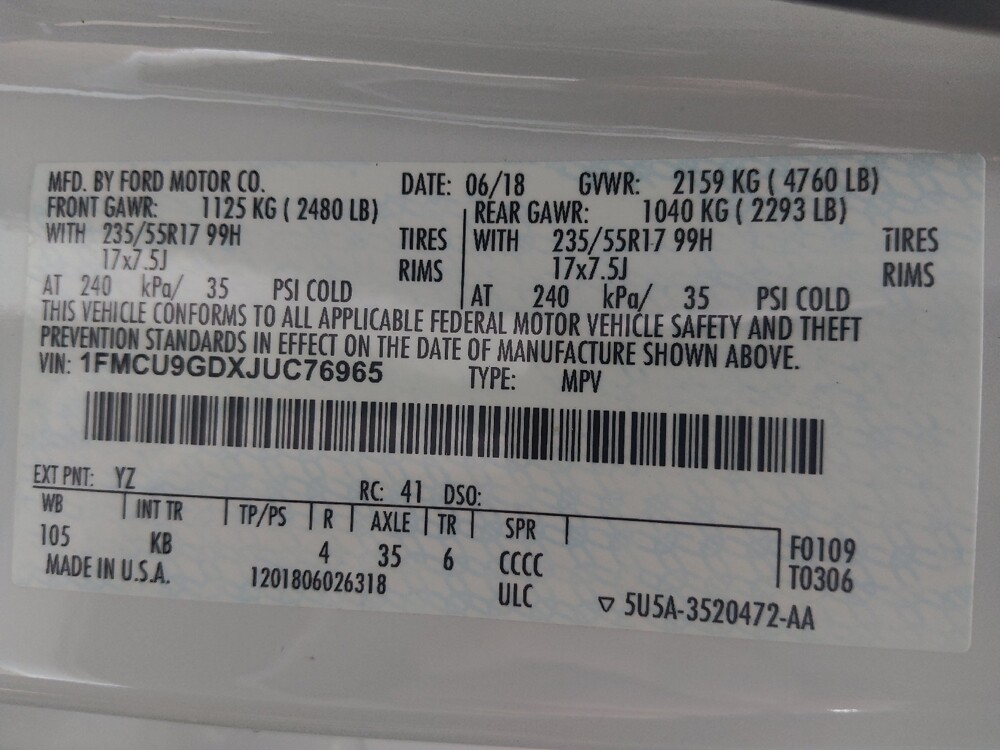 2018 Ford Escape in Houston, TX 77074 - 18080950 33