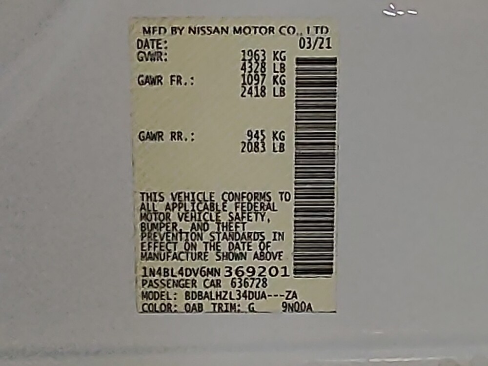 2021 Nissan Altima in Lakeland, FL 33815 - 18081022 33