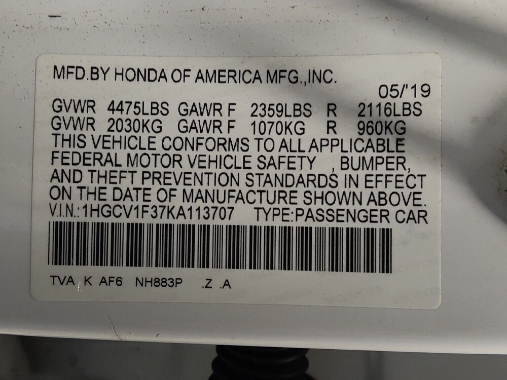 2019 Honda Accord in Albuquerque, NM 87123 - 18081043 33