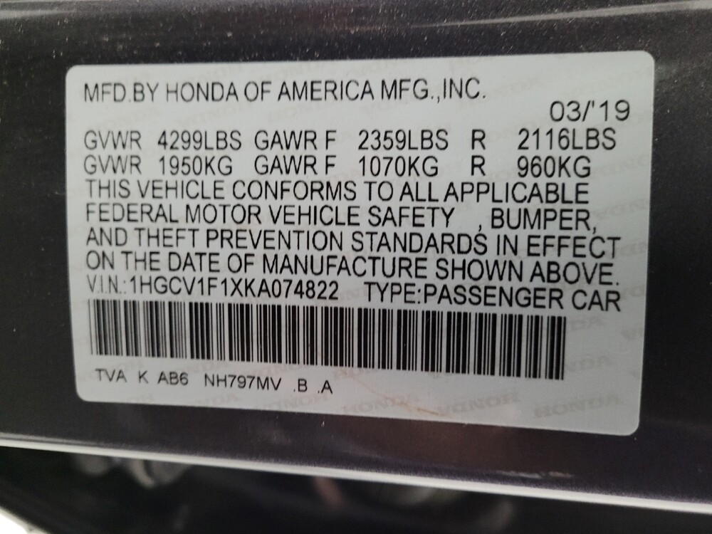 2019 Honda Accord in Bakersfield, CA 93309 - 18081087 33