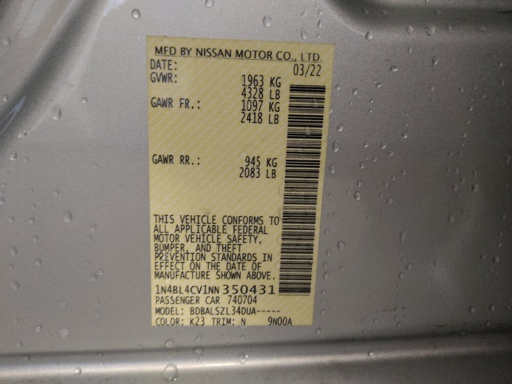 2022 Nissan Altima in Greenville, SC 29607 - 18081160 33