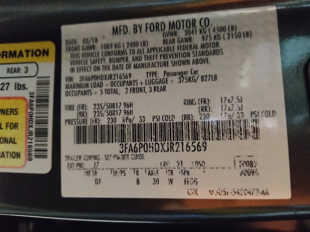2018 Ford Fusion in Chesapeake, VA 23320 - 18081161 33