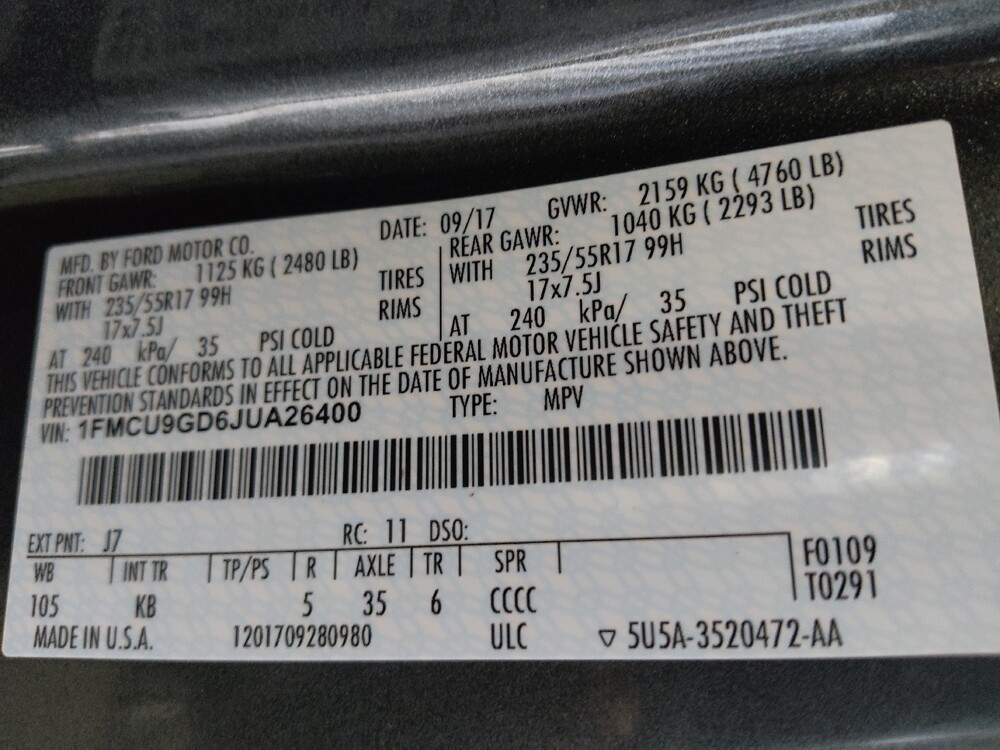 2018 Ford Escape in Charlotte, NC 28273 - 18081169 33