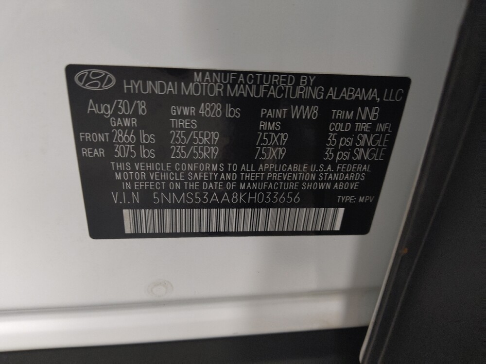 2019 Hyundai Santa Fe in Duluth, GA 30096 - 18081292 33