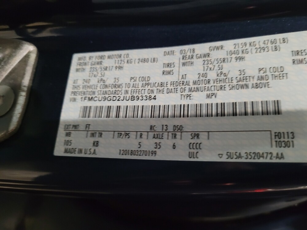 2018 Ford Escape in Owings Mills, MD 21117 - 18081547 33