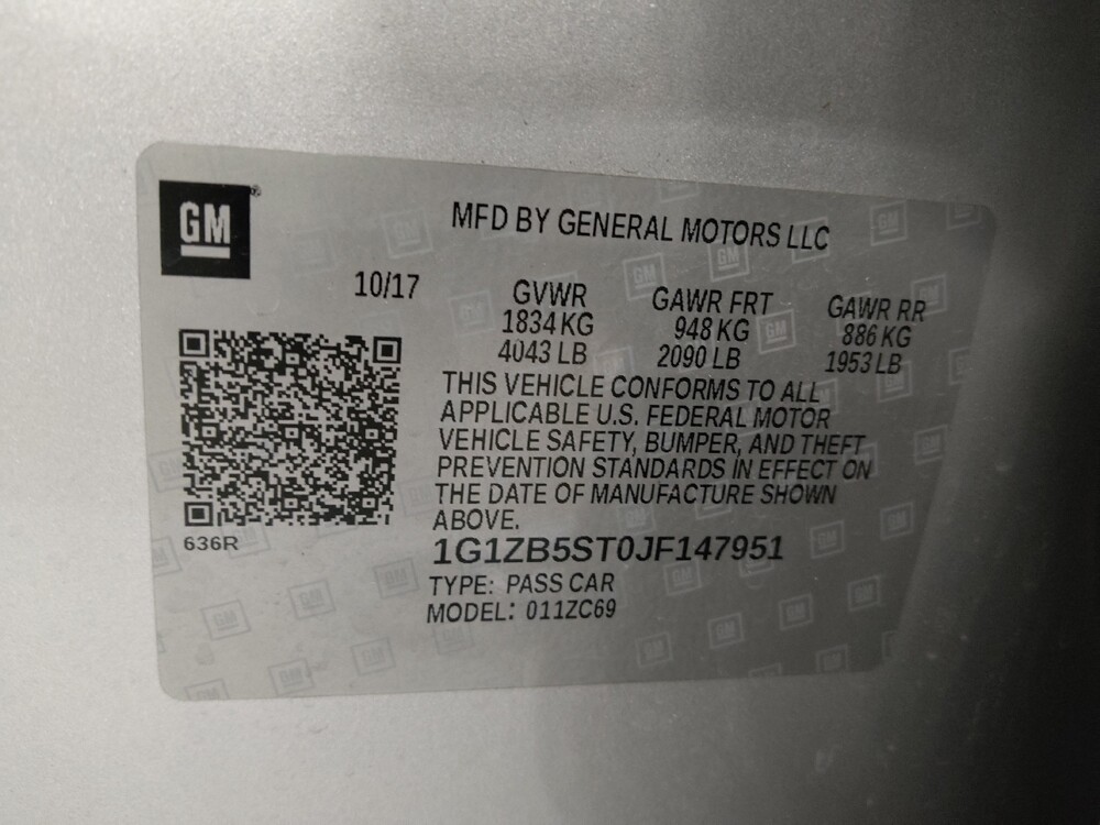 2018 Chevrolet Malibu in Lewisville, TX 75067 - 18081621 33