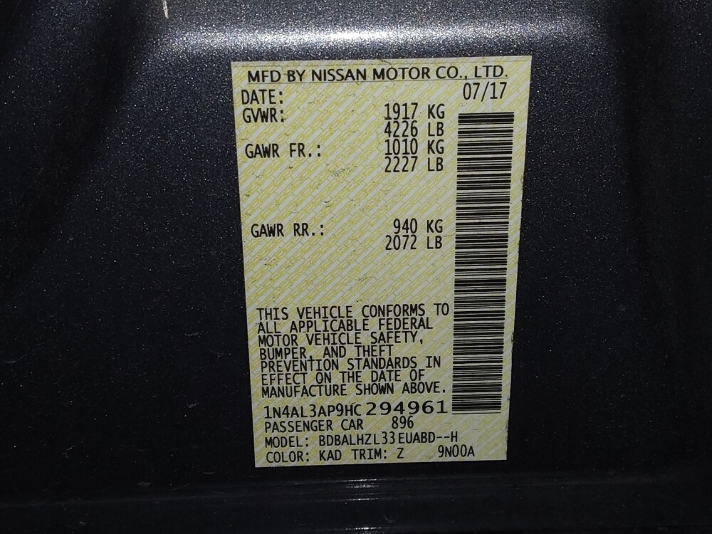 2017 Nissan Altima in Lauderdale Lakes, FL 33313 - 18081875 33