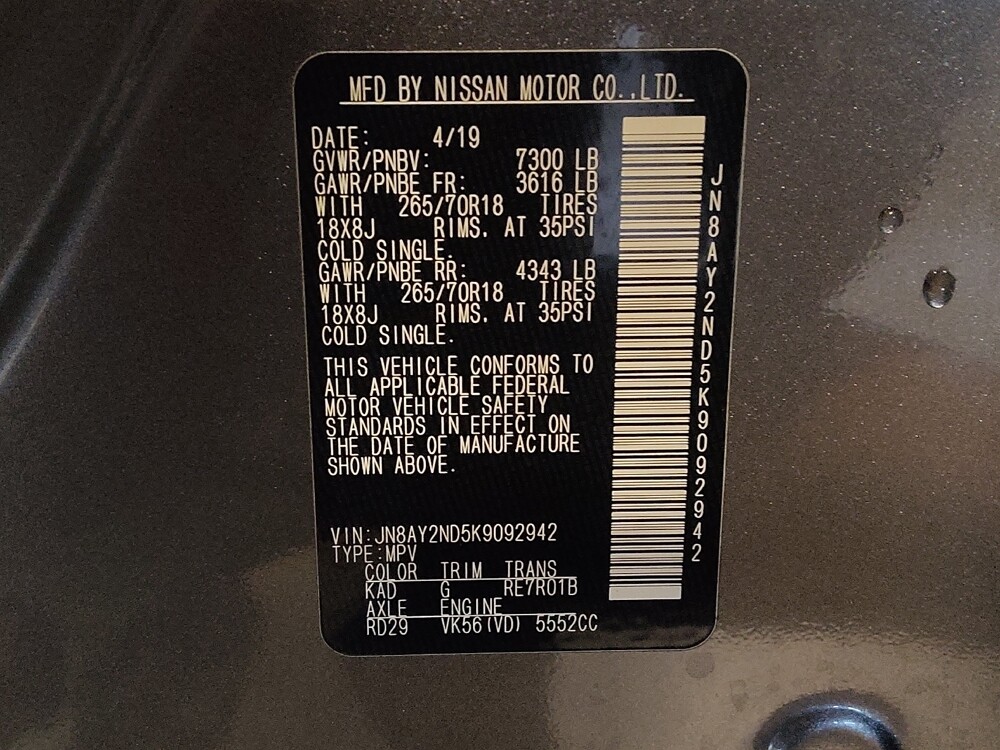 2019 Nissan Armada in Lauderdale Lakes, FL 33313 - 18081888 33