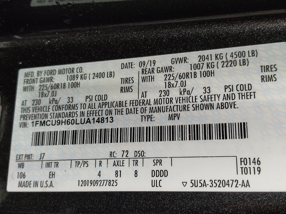 2020 Ford Escape in Conway, SC 29526 - 18081906 33