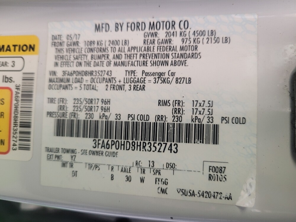 2017 Ford Fusion in Miamisburg, OH 45342 - 18081928 33