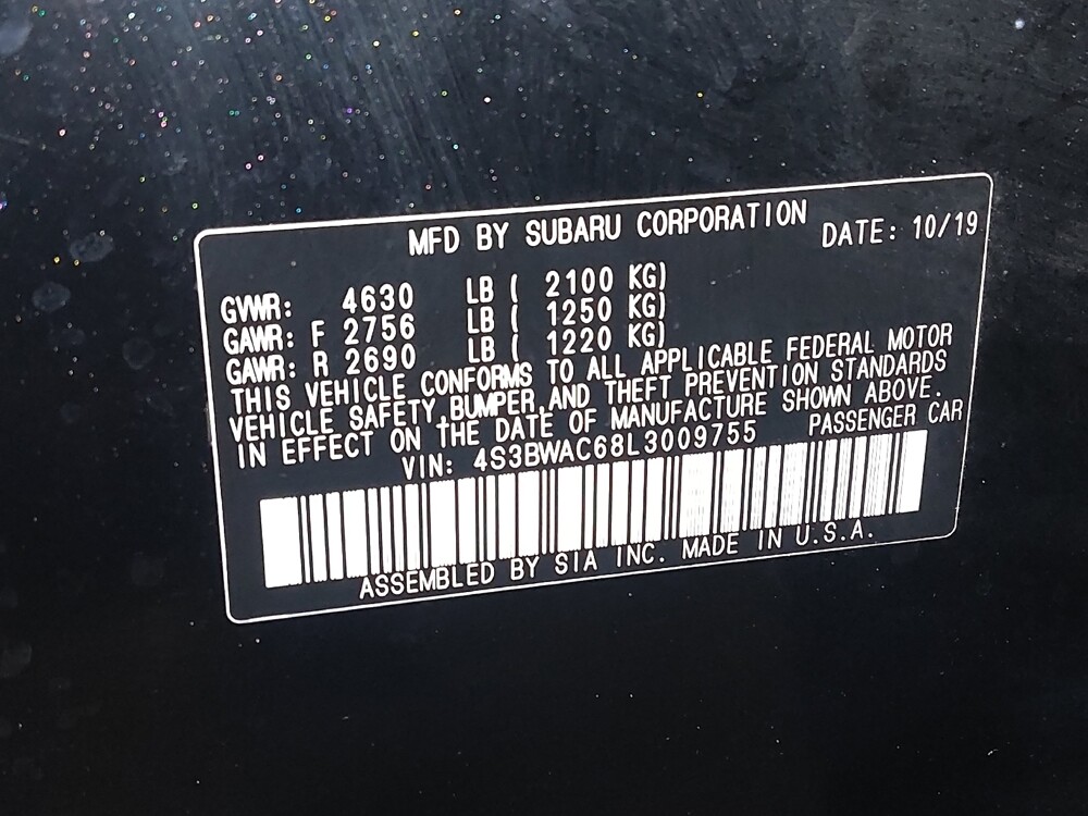 2020 Subaru Legacy in Lauderdale Lakes, FL 33313 - 18081993 33