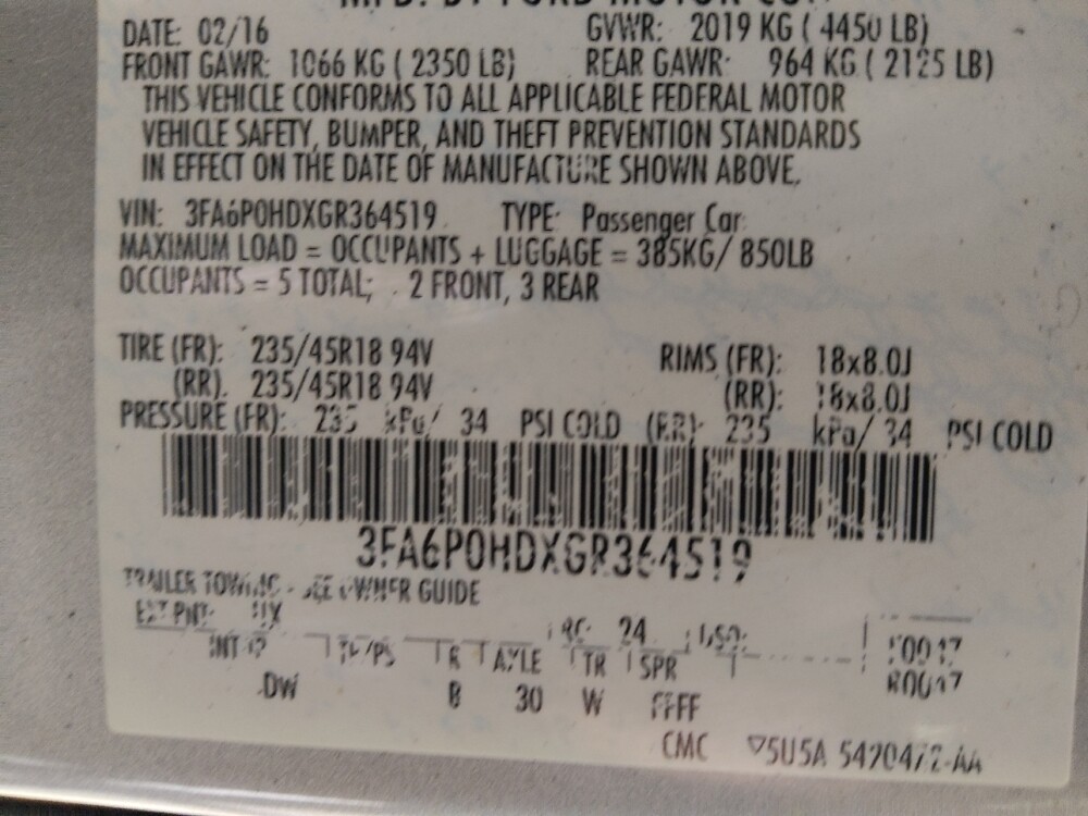 2016 Ford Fusion in Marietta, GA 30062 - 18082063 33