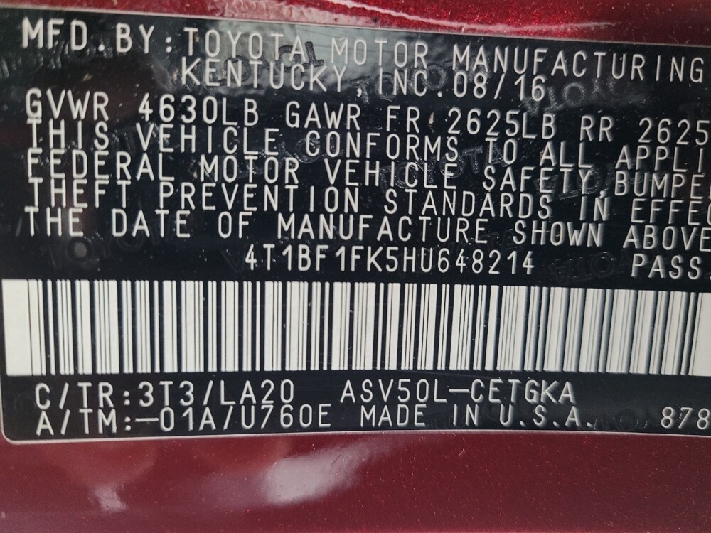 2017 Toyota Camry in Huntsville, AL 35816 - 18082170 33