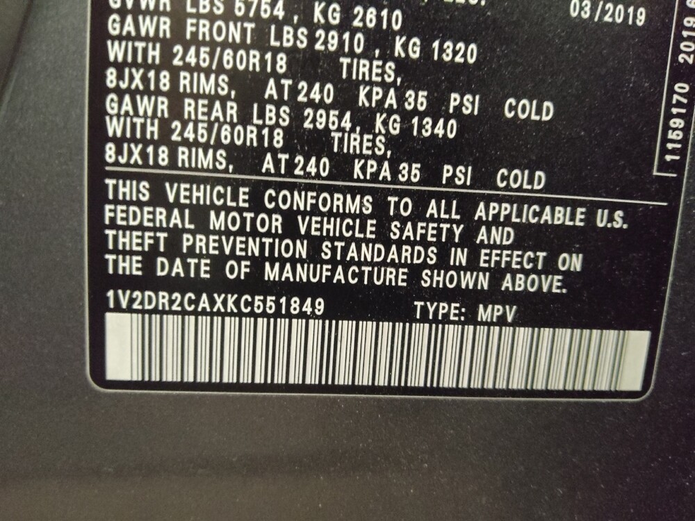 2019 Volkswagen Atlas in Duluth, GA 30096 - 18082181 33