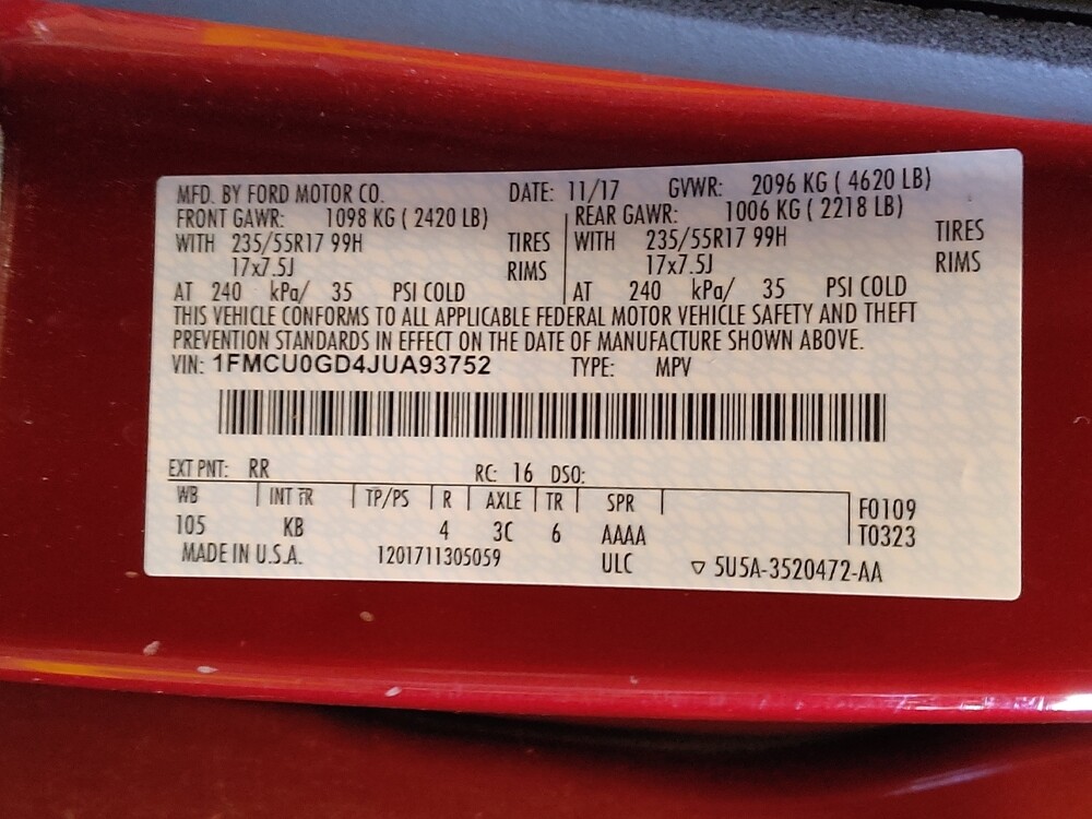 2018 Ford Escape in Kissimmee, FL 34744 - 18082199 33