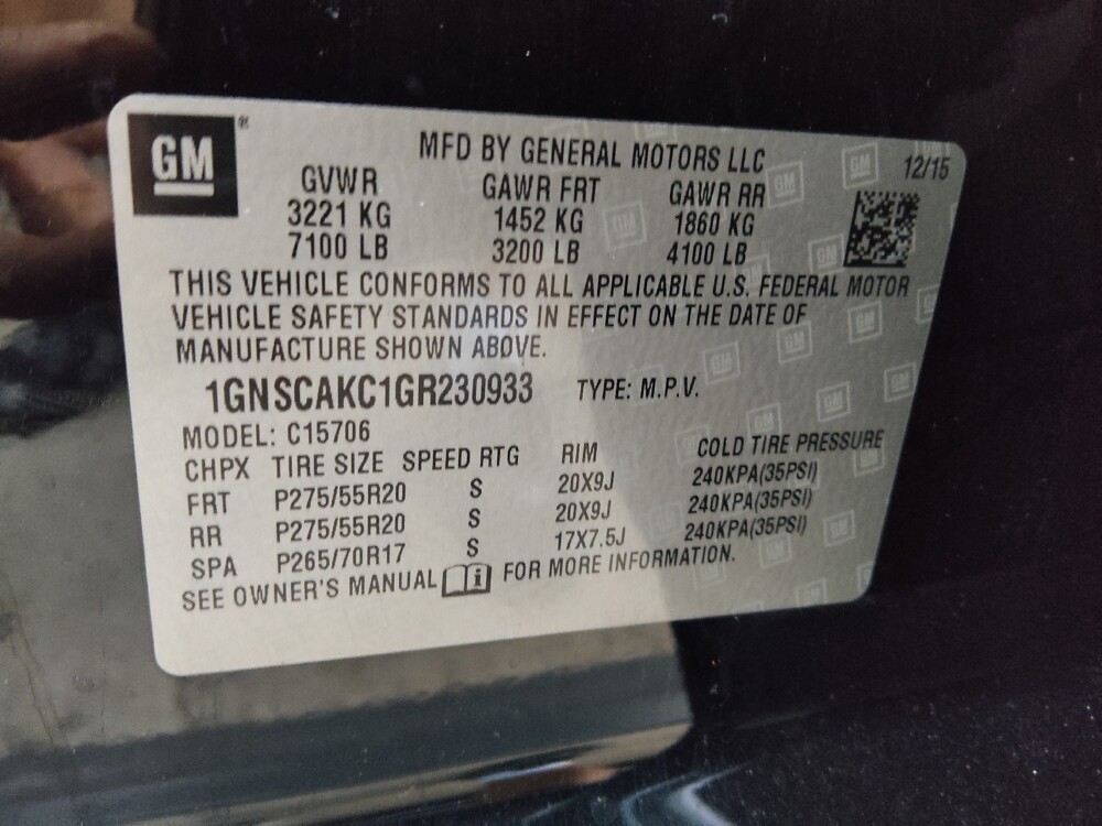 2016 Chevrolet Tahoe in Union City, GA 30291 - 18082274 33