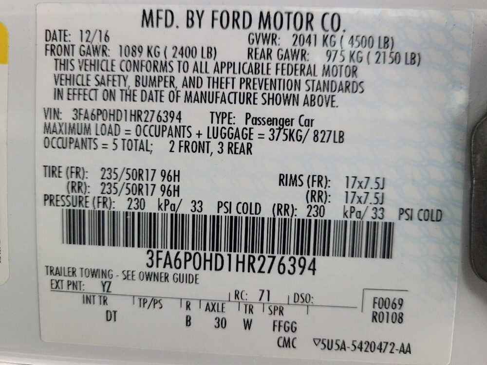 2017 Ford Fusion in Albuquerque, NM 87123 - 18082300 33