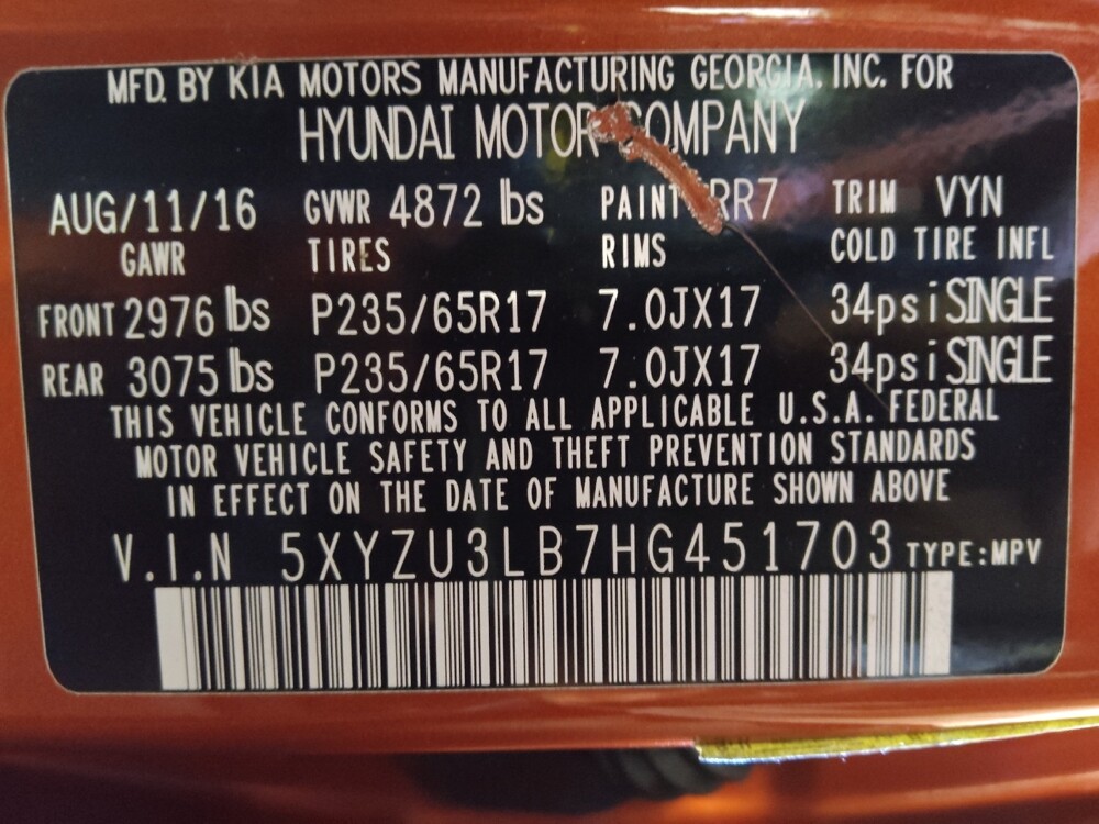 2017 Hyundai Santa Fe in Hialeah, FL 33014 - 18082315 33