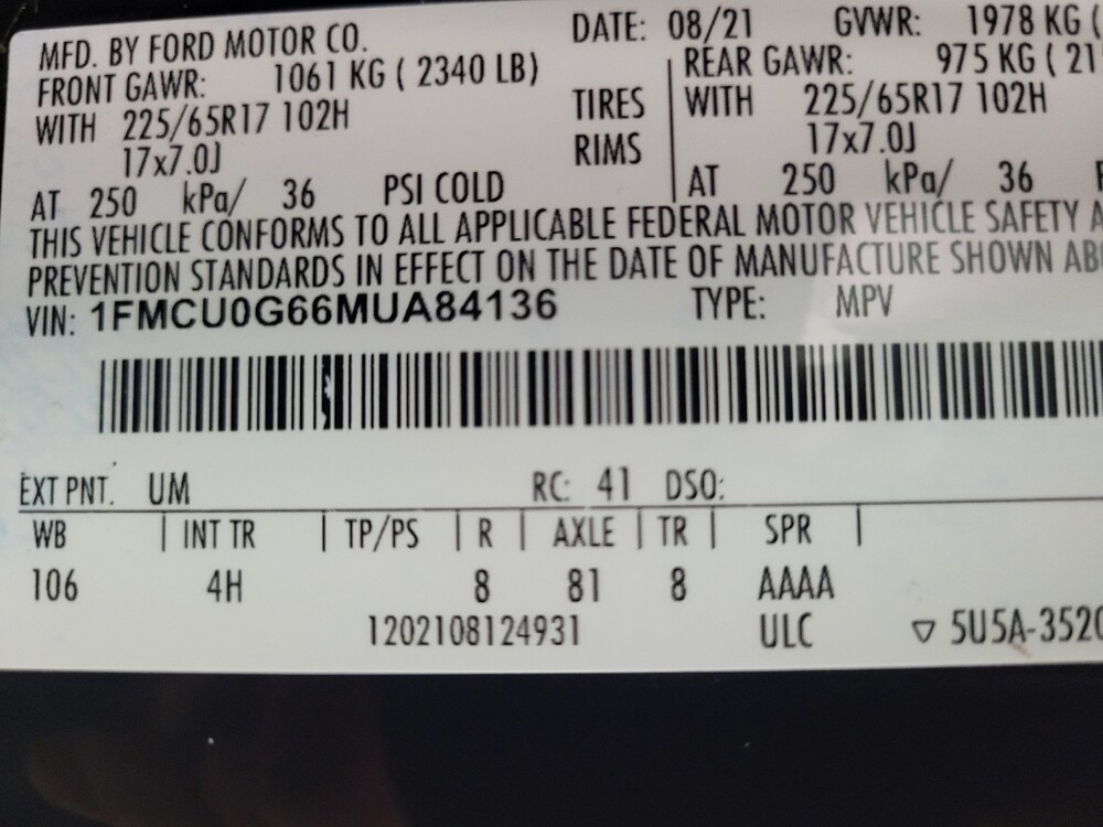 2021 Ford Escape in Huntsville, AL 35816 - 18082410 33