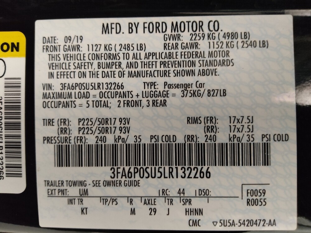 2020 Ford Fusion in Colorado Springs, CO 80909 - 18082463 33