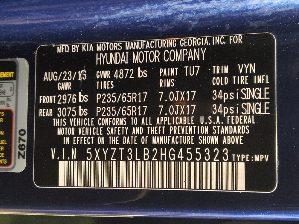 2017 Hyundai Santa Fe in Savannah, GA 31419 - 18082714 33