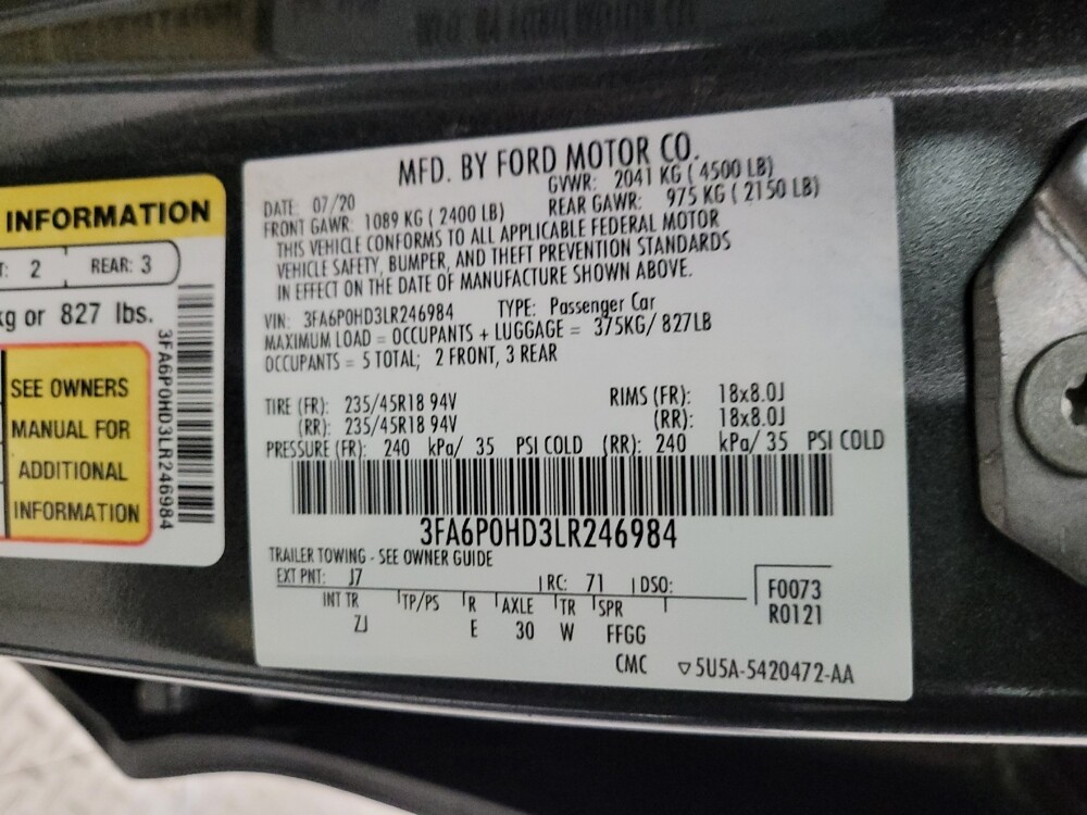 2020 Ford Fusion in Albuquerque, NM 87123 - 18082743 33
