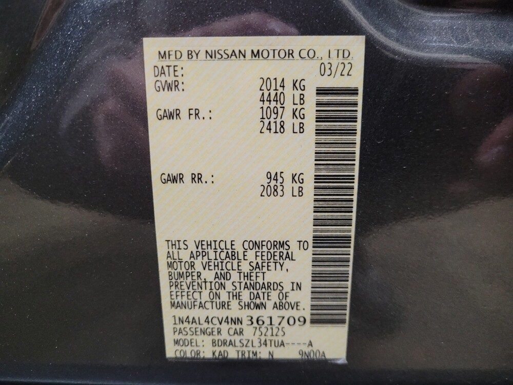 2022 Nissan Altima in Woodbridge, VA 22191 - 18082854 33