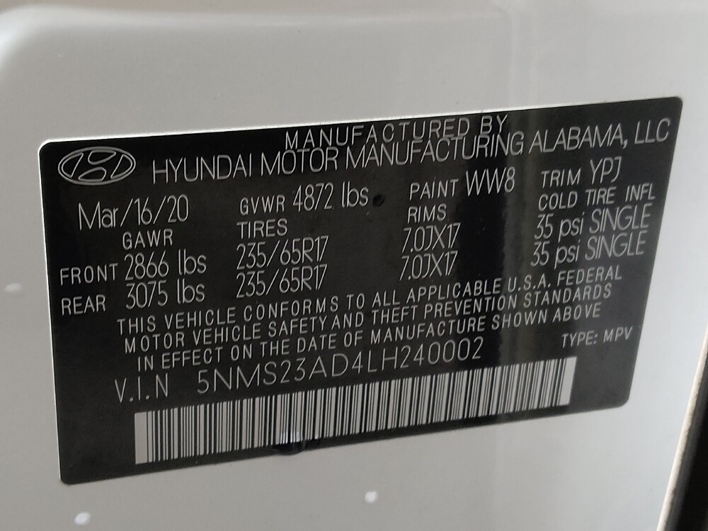 2020 Hyundai Santa Fe in Raleigh, NC 27604 - 18082875 33