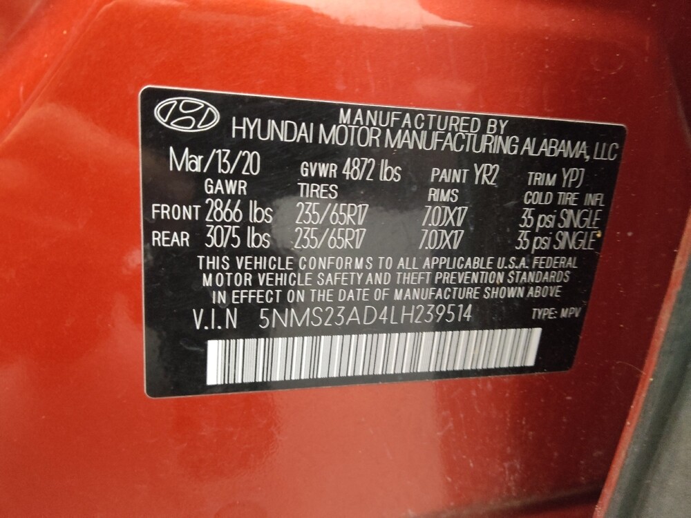 2020 Hyundai Santa Fe in Lakewood, CO 80215 - 18082883 33