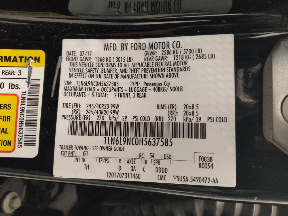 2017 Lincoln Continental in St. Louis, MO 63136 - 18082937 33