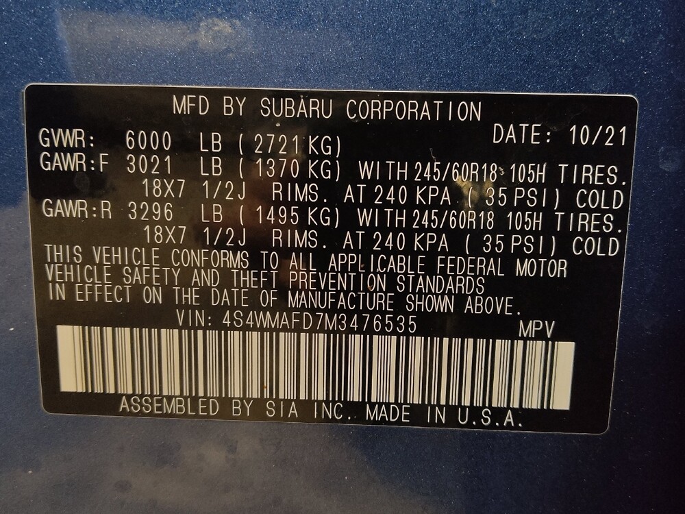 2021 Subaru Ascent in Kissimmee, FL 34744 - 18083000 33