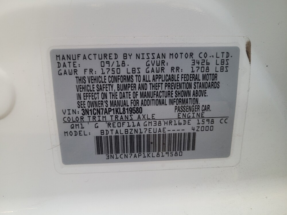 2019 Nissan Versa in Bakersfield, CA 93309 - 18083111 33