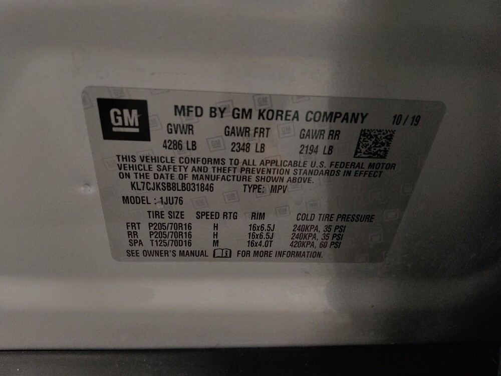 2020 Chevrolet Trax in Union City, GA 30291 - 18083114 33