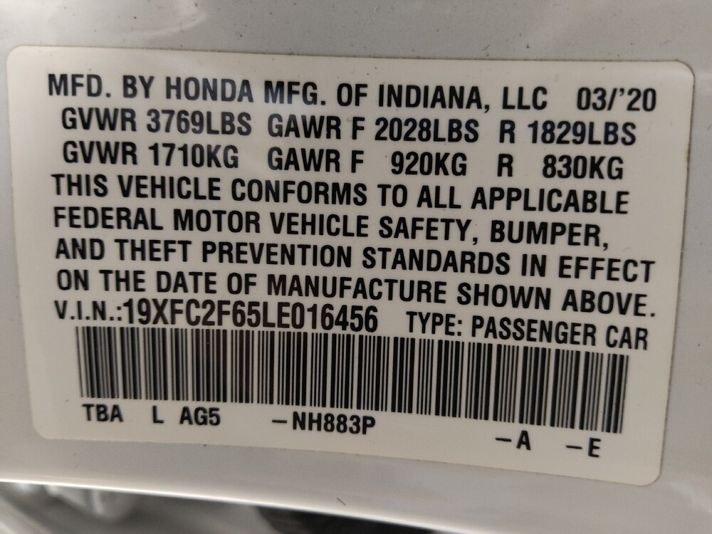 2020 Honda Civic in Chattanooga, TN 37421 - 18083120 33
