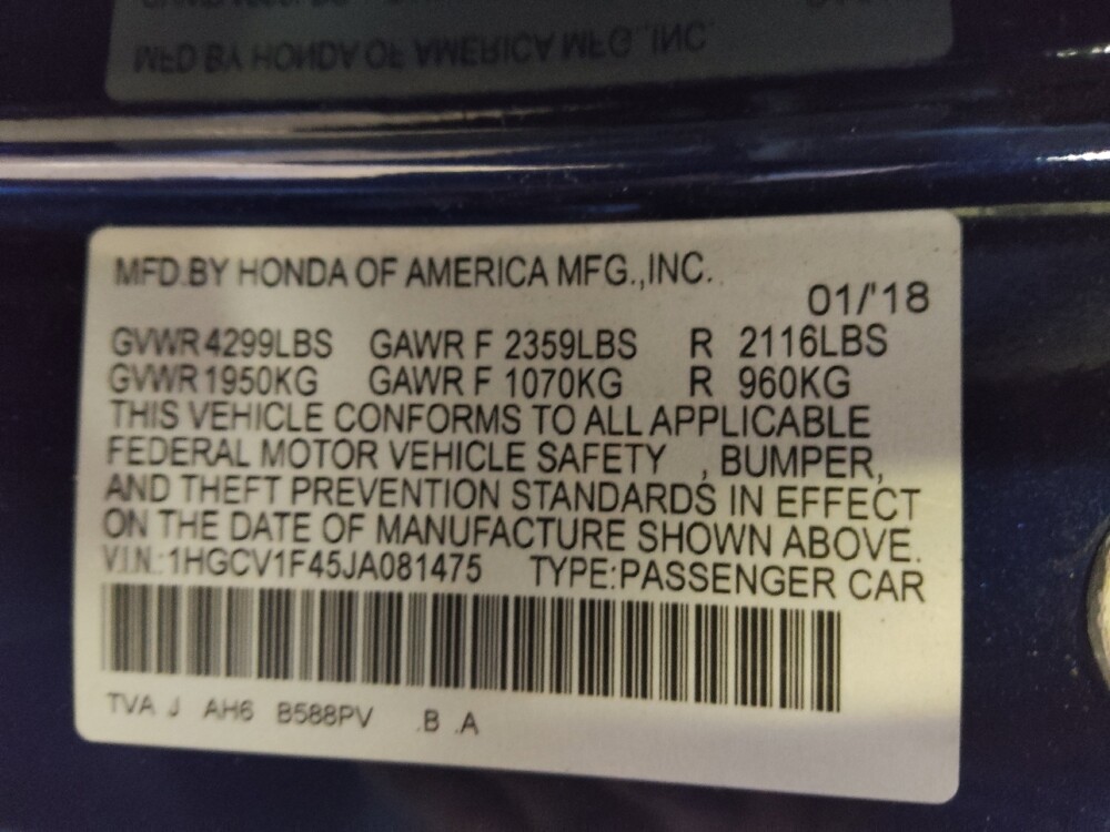 2018 Honda Accord in Tallahassee, FL 32304 - 18083170 33