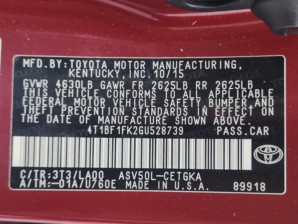 2016 Toyota Camry in Tallahassee, FL 32304 - 18083172 33