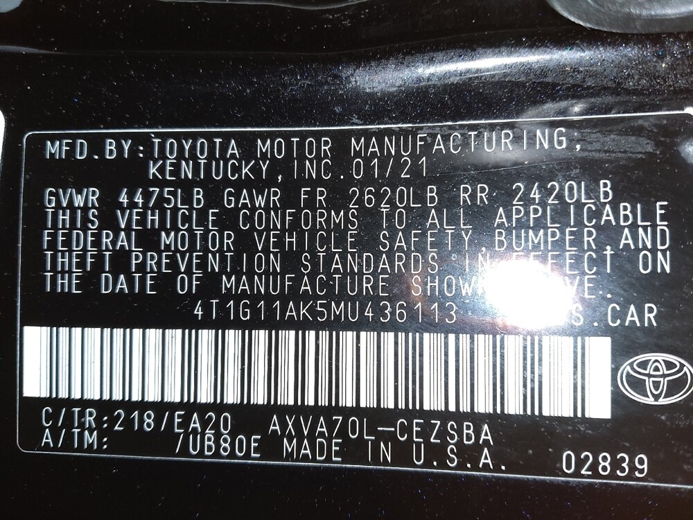 2021 Toyota Camry in Charlotte, NC 28213 - 18083208 33