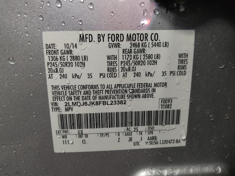 2015 Lincoln MKX in Tampa, FL 33619 - 18083331 33