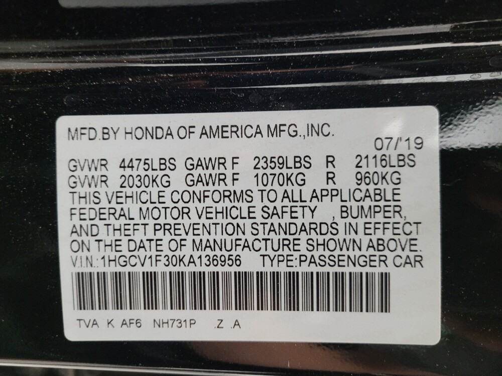 2019 Honda Accord in Albuquerque, NM 87123 - 18083431 33