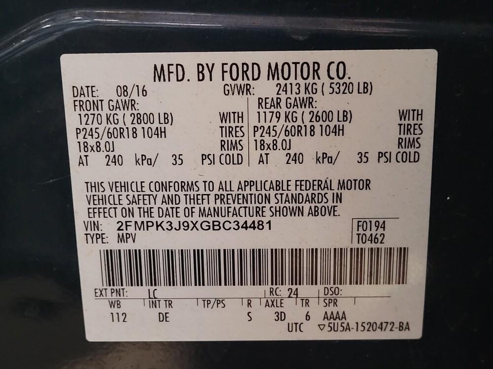 2016 Ford Edge in Conway, SC 29526 - 18083467 33