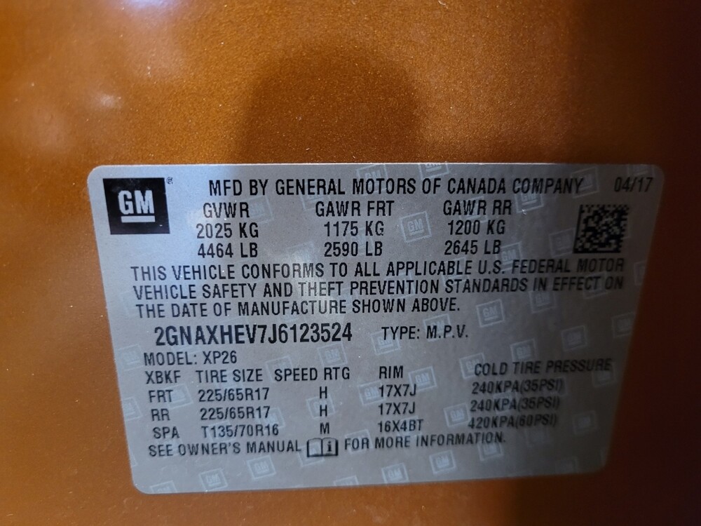 2018 Chevrolet Equinox in Conway, SC 29526 - 18083566 33