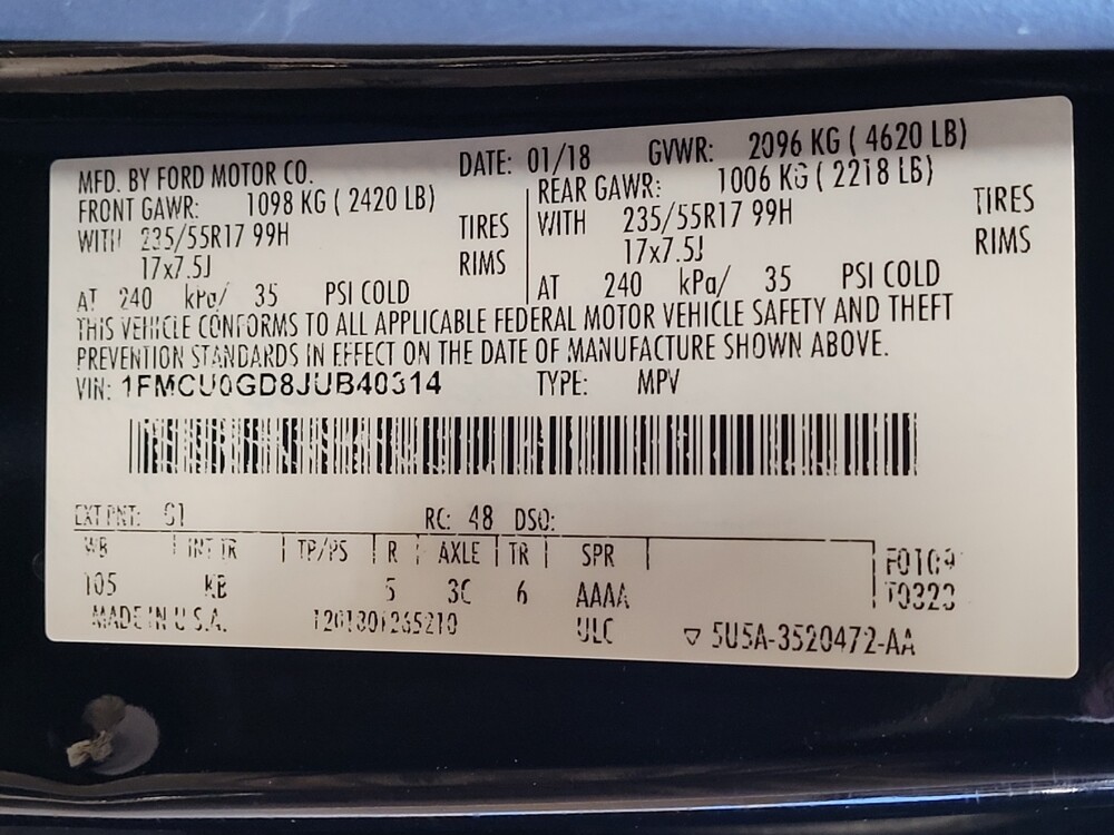 2018 Ford Escape in Savannah, GA 31419 - 18083570 33