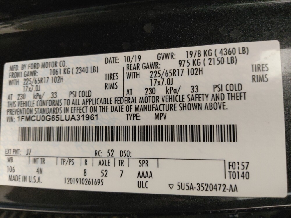 2020 Ford Escape in Houston, TX 77060 - 18083615 33