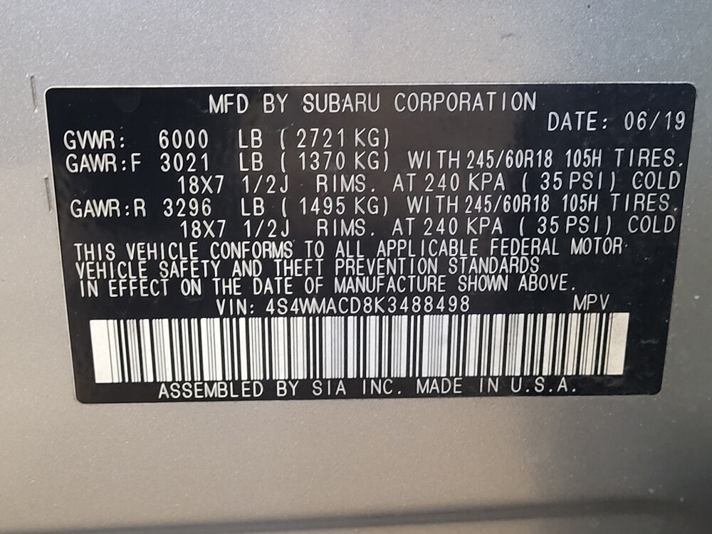 2019 Subaru Ascent in Pensacola, FL 32505 - 18083691 33