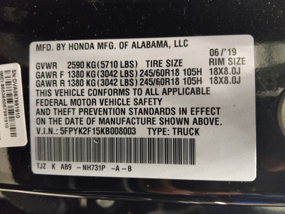 2019 Honda Ridgeline in Columbus, GA 31909 - 18083860 33