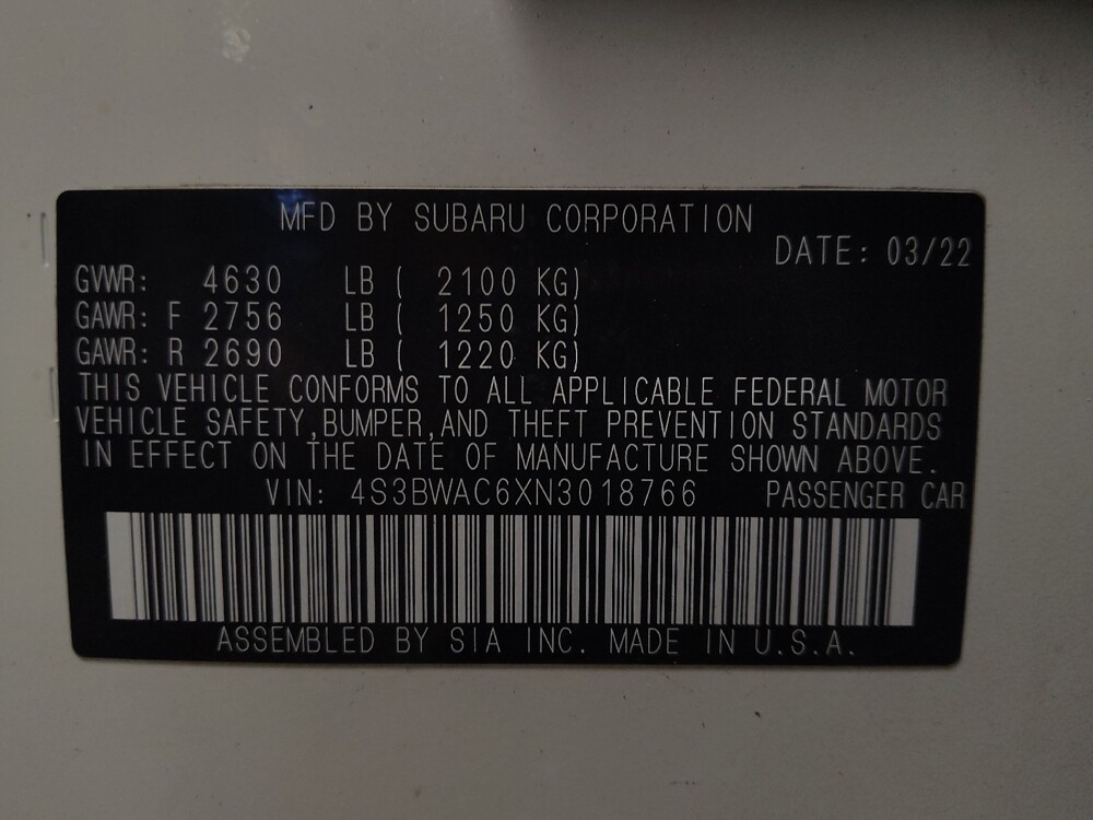 2022 Subaru Legacy in Pensacola, FL 32505 - 18083876 33