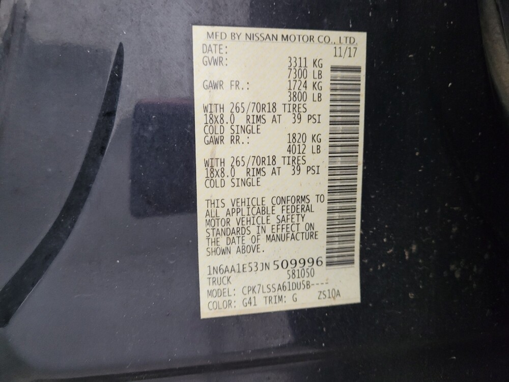 2018 Nissan Titan in Wilmington, NC 28405 - 18084125 33