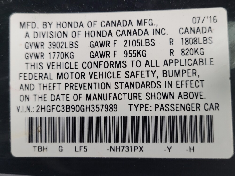 2016 Honda Civic in Las Vegas, NV 89104 - 18084191 33