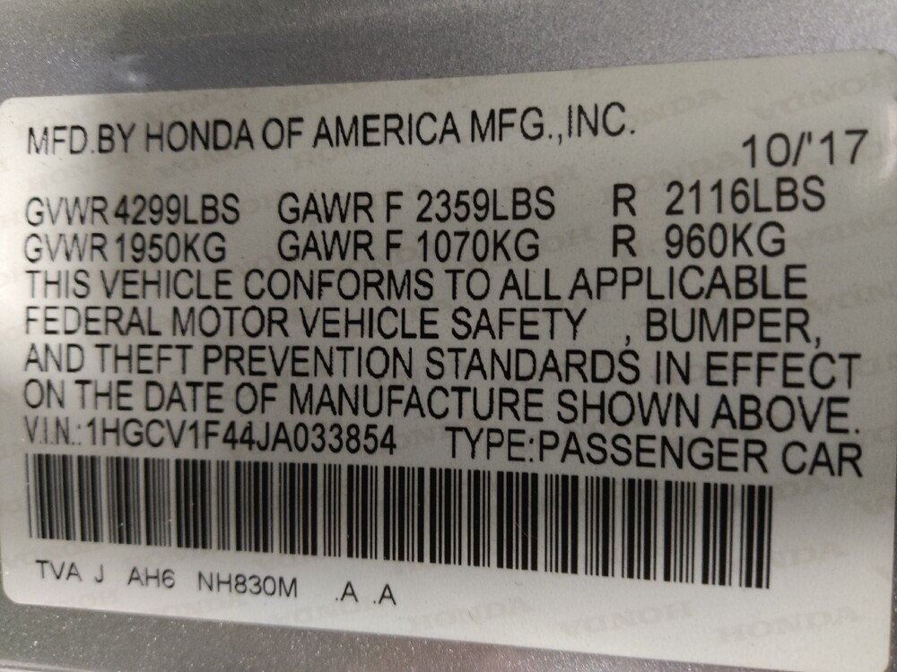2018 Honda Accord in Morrow, GA 30260 - 18084325 33